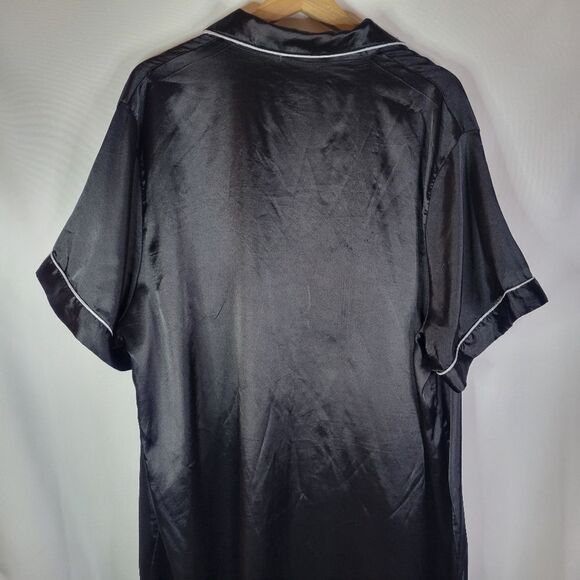 Classic Black Satin Feel Nightshirt - Picture 8 of 13